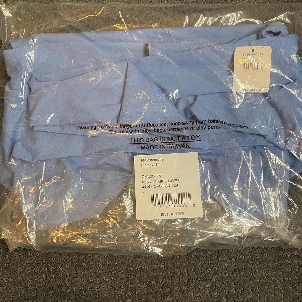 NWT Free People Very Prairie Layer in Corsican Blue - Picture 10 of 12